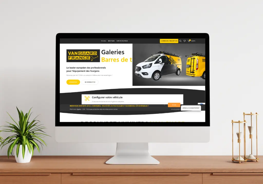 Vanguard France Mockup site web
